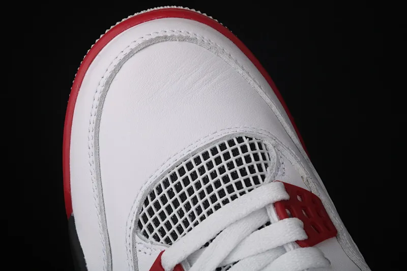 All categories Air Jordan Jordan series basketball shoes Air Jordan 4 new version Air Jordan 4 "Varsity Red" AJ4 Jordan 4 re-engraved first year white black red basketball shoes 308497-110
